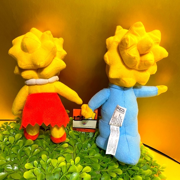 THE SIMPSONS VTG 2005 20th CENTURY FOX MAGGIE SIMPSON ATTACHED TAGS & LISA PLUSH - Picture 7 of 16
